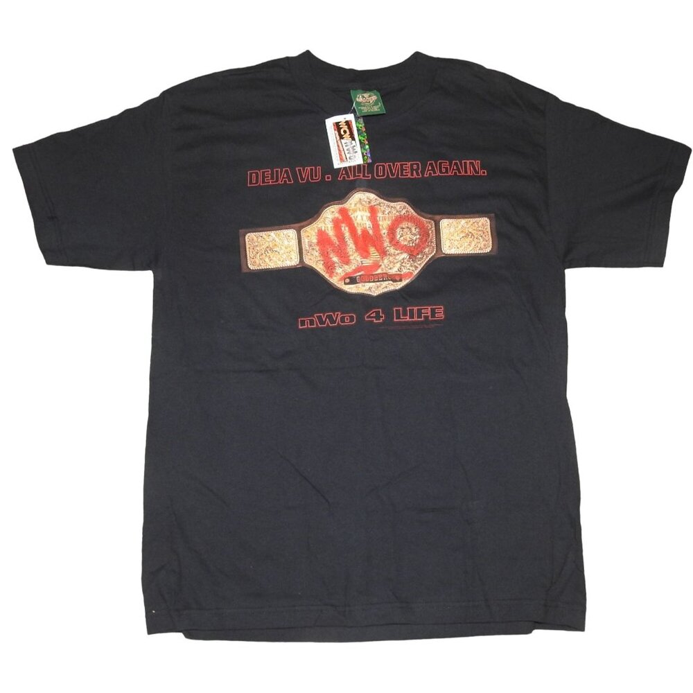 NOS NWT Vintage 1998 WCW NWO 4 Life Deja Vu All Over Again T-Shirt Adult Large